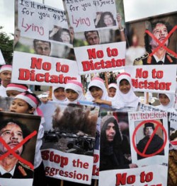 In Libya peaceful population was killed under the special governmental plan